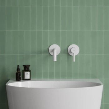 Vannas maisītājs Omnires Y iebūvējams ar garu izteku balts matēts Y1215HLWM