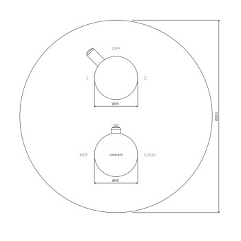 Vannas / dušas sistēma Omnires Y ar termostatu iebūvējama hroms Y1236ROCR