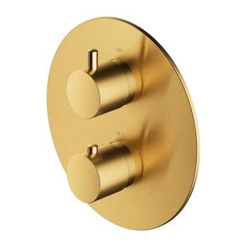 Душевая система Omnires Y со встроенным термостатом, полированное золото