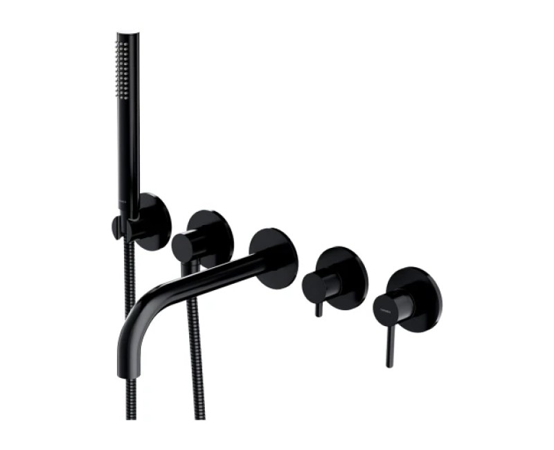 Vanna / dušas maisītājs Omnires Y iebūvējams ar garu izteku melns Y1237/1BL