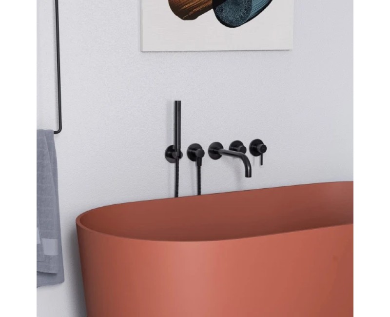 Vanna / dušas maisītājs Omnires Y iebūvējams ar garu izteku melns Y1237/1BL