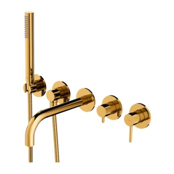 Vanna / dušas maisītājs Omnires Y iebūvējams ar garu izteku zelts Y1237/1GL