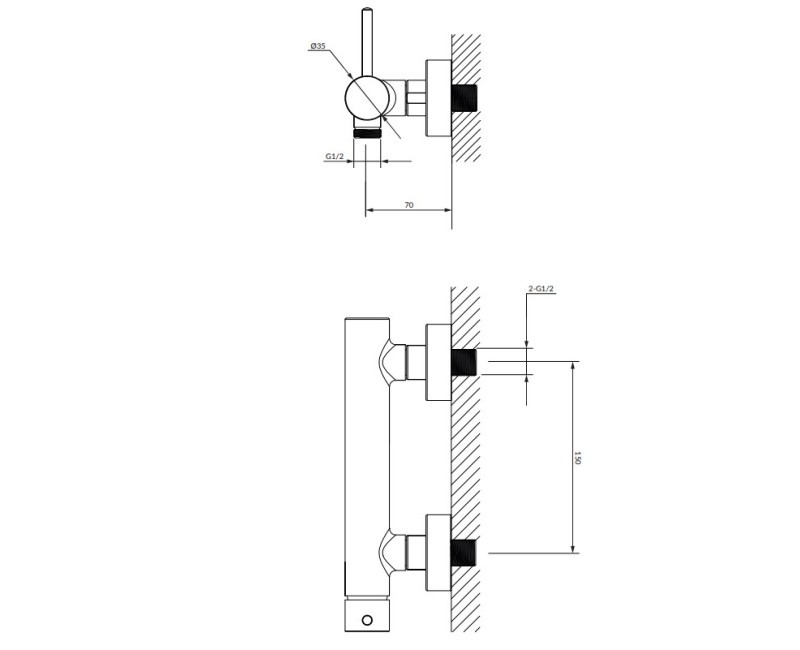 Dušas maisītājs Omnires Y  niķelis Y1240NI