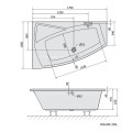 Ванна Polysan акриловая угловая EVIA 1000x1700x630