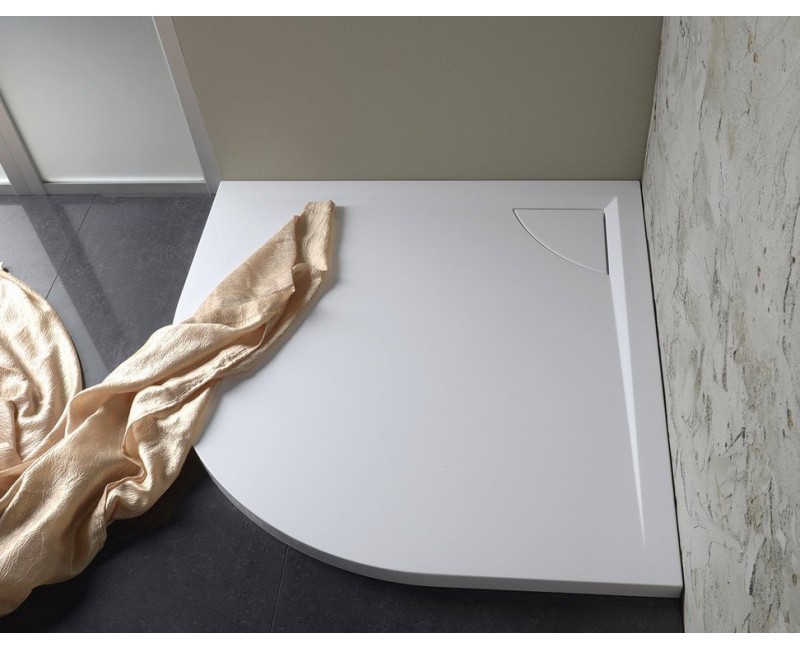 Полукруглый душевой поддон Polysan Marora LUSSA 900x900x40