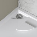 Полукруглый душевой поддон Polysan Marora LUSSA 900x900x40