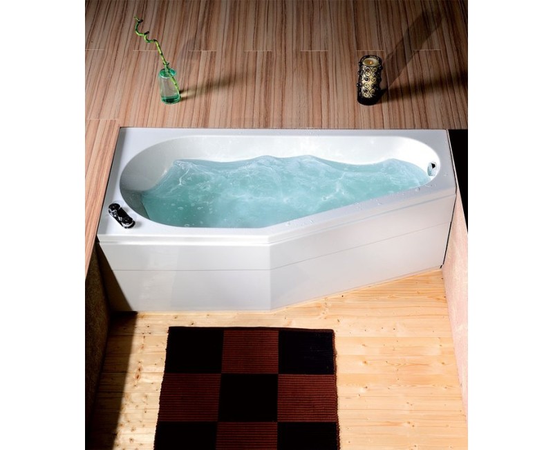 Угловая акриловая ванна Polysan 1500x750x630