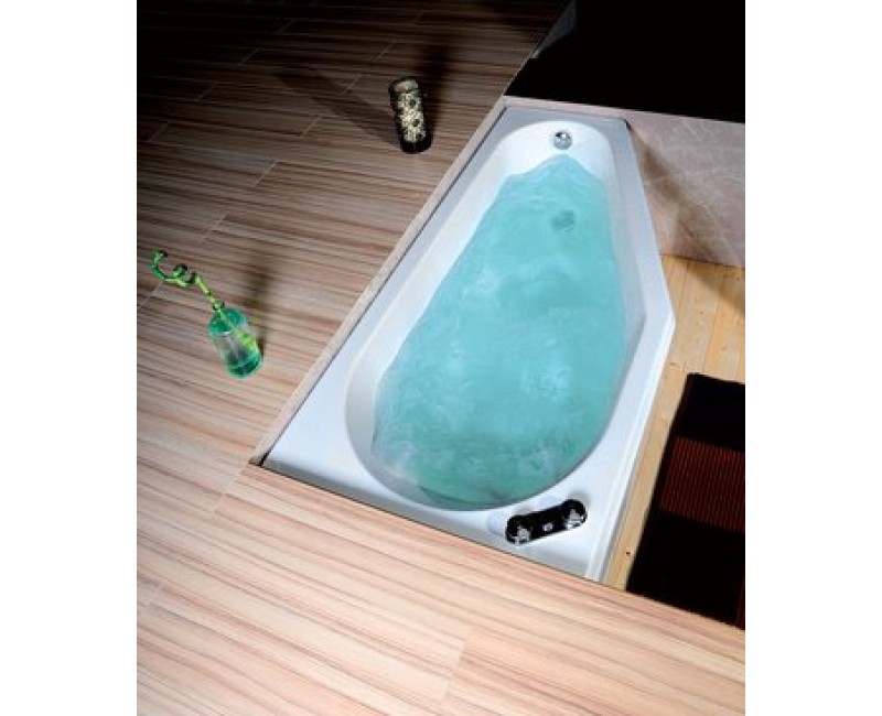 Угловая акриловая ванна Polysan 1500x750x630