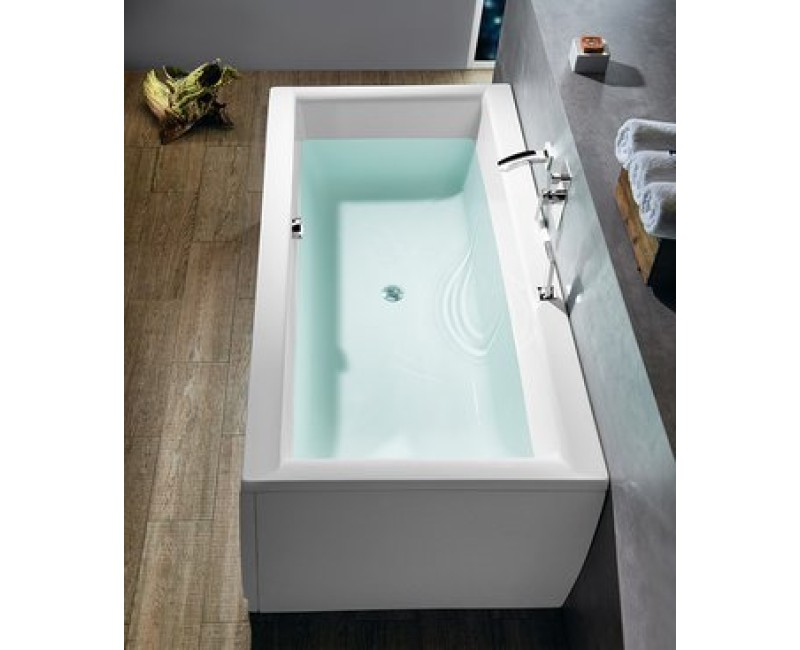 Прямоугольная акриловая ванна Polysan Cleo Slim 1600x750x630