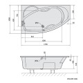 Polysan Akrila Stūra Vanna MAMBA 1700x1000x610