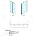 Polysan   Dušas durvis Easy Line 1300x1900