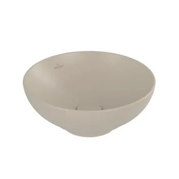 Vannas istabas Izlietne Villeroy & Boch Loop&Friends, Uz virsmas ar CeramicPlus, bez pārplūdes, bez atveres maisītājam, 56x38 cm, Almond, 4A4701AM