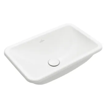 Vannas istabas Izlietne Villeroy & Boch Loop&Friends, iebūvējama, no TitanCeram, CeramicPlus, ar pārplūdi, 560x380x225 mm, Balts, 4A5500R1