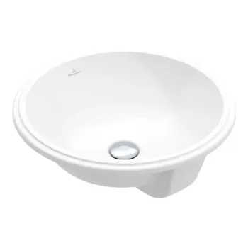 Vannas istabas izlietne Villeroy & Boch Architectura, Iebūvējama bez atveres jaucējkrānam, ar pārplūdi, diametrs 40 cm, Balts, 5A754501