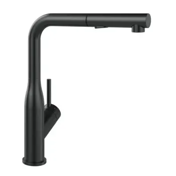 Virtuves maisītājs Villeroy & Boch Subway Style Shower, ar izvelkamu uzgali, pārslēgšana ar pogu, izteka 234, 5 mm, augstums 336, 8 mm, 2 režīmi, antracīts, 92850005
