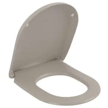 Tualetes poda vāks Villeroy & Boch Antao, SoftClose QuickRelease, 373 x 445 x 65 mm, Almond, 8M67S1AM