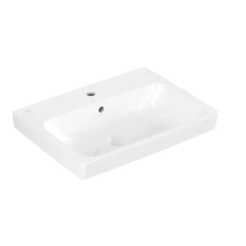 Vannas istabas izlietne Villeroy & Boch Architectura, ar pārplūdi, ar jaucējkrāna atveri, CeramicPlus, 600 x 445 x 165 mm, Balts, 4A8760R1