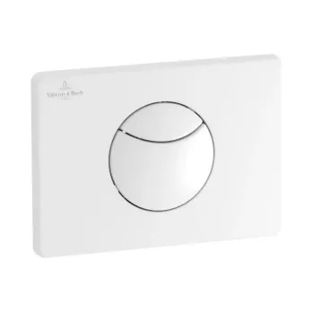 Poga iebūvējamam rāmim Villeroy & Boch ViConnect, ar manuālu priekšējo vadību, 205 x 145 x 22 mm, 2 režīmi, balta, 92248568