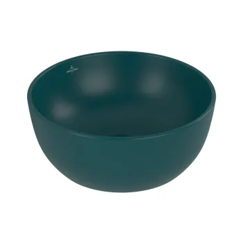Vannas istabas izlietne Villeroy & Boch Artis, uz galda uzstādāma, CeramicPlus, TitanCeram, 325 x 325 x 135 mm, Teal, 438932TE