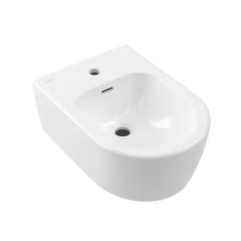 Piekaramais bidē Villeroy & Boch Skyla, ar pārplūdi,  CeramicPlus, 530x370x215 mm, Balts, 448200R1