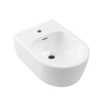 Piekaramais bidē Villeroy & Boch Skyla, CeramicPlus, 530x370x215 mm, Balta 448200RW
