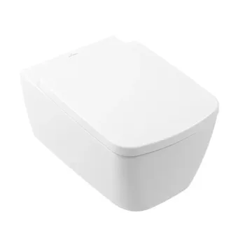 Piekaramais Tualetes pods Villeroy & Boch Subway 3.0, ar vāku SoftClose TwistFlush, Rimless, DirectFlush, AquaReduct, 560 x 370 x 355 mm, Balts, 4610TL01