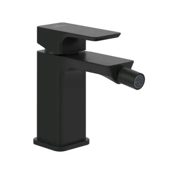 Bidē maisītājs Villeroy & Boch Subway 3.0, ar vārstu, ar keramisko kaseti, AirPlus, SmartPressure, EasyClean, Adjustable Plus, izteka 122 mm, matēts melns, TVB112001000K5