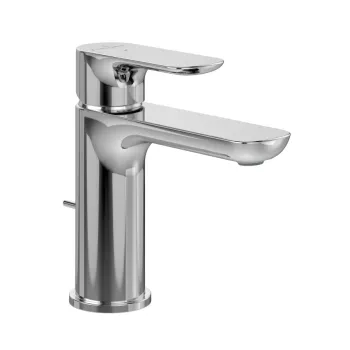 Vannas istabas izlietnes maisītājs Villeroy & Boch O.novo, ar vārstu, AquaSmart, AirPlus, SmartPressure, EasyClean, augstums 155 mm, hroms, TVW10400300061