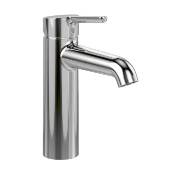 Vannas istabas izlietnes maisītājss Villeroy & Boch Architectura Square, ar Push-Open izplūdi, AquaSmart, AirPlus, SmartPressure, EasyClean, augstums 306 mm,  hroms, TVW12500200061