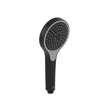 Dušas klausule Villeroy & Boch Verve Showers, materiāls ABS, diametrs 110 mm, 3 režīmi, matēts melns, TVS109001UK0K5