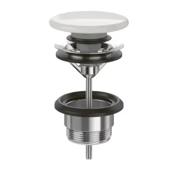 Izlietnes izplūde Villeroy & Boch, ClickClack ventilis, ar keramisku pārsegu, diametrs 32 mm, Balts, 68170001