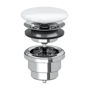 Izlietnes izplūde Villeroy & Boch, bez pārplūdes, ar keramisku pārsegu, diametrs 32 mm, Balts, 68350001