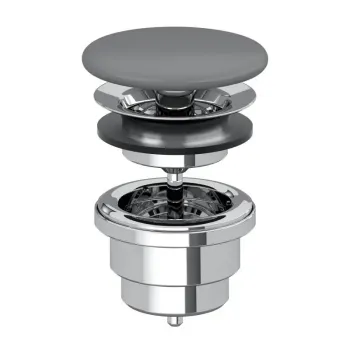 Izlietnes izplūde Villeroy & Boch, neaizverams, bez pārplūdes, ar keramisko vāciņu, diametrs 32 mm, grafīts, 683500I4