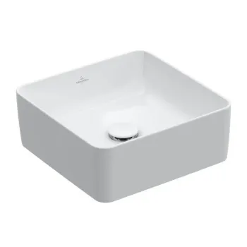Vannas istabas Izlietne Villeroy & Boch Collaro, ar pārplūdi, 3 atveru montāžai, no TitanCeram, ar CeramicPlus, 55x44 cm, Balta 4A3355RW