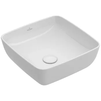 Vannas istabas izlietne Villeroy & Boch Artis, uz virsmas uzstādamā, TitanCeram, ar CeramicPlus, 41x41 cm, Balta 417841RW