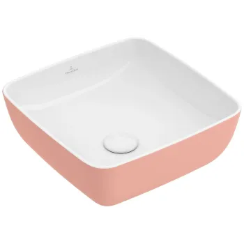 Vannas istabas izlietne Villeroy & Boch Artis, uz virsmas uzstādamā, keramika TitanCeram, 410x410x130 mm, balta / Powder, 417841BCT0