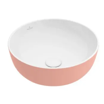 Vannas istabas izlietne Villeroy & Boch Artis, Uz virsmas, TitanCeram, diametrs 430 mm, augstums 130 mm, Coal Black, 417943BCT8