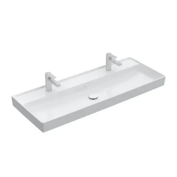 Izlietne skapītim Villeroy & Boch Collaro, bez pārplūdes, 120x47 cm, 2 atveres maisītājam, Balts, 4A33C101