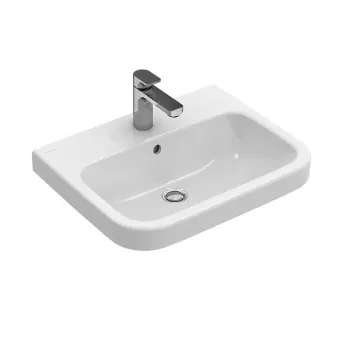 Vannas istabas izlietne Villeroy & Boch Architectura, ar pārplūdi, ar jaucējkrāna atveri, CeramicPlus, 55x47 cm, Balts, 418855R1