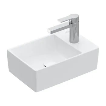 Vannas istabas Izlietne Villeroy & Boch Loop&Friends,Uz virsmas, bez pārplūdes, bez atveres jaucējkrānam, CeramicPlus, TitanCeram, 56x38 cm, Balts, 4A4901R1