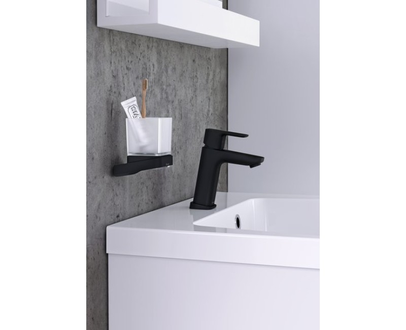 Ravak 10° Black Glāzes turētājs ar glāzi, melns TD 210.20