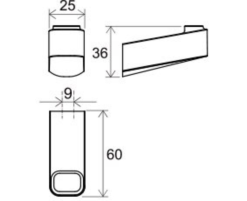 Ravak 10° Крючок, хром TD 110.00
