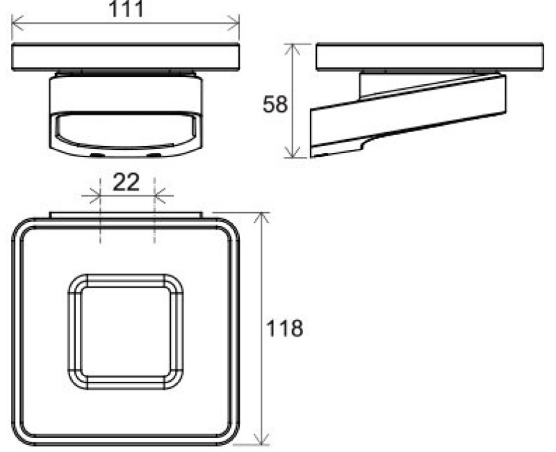 Ravak 10° Мыльница, хром TD 200.00