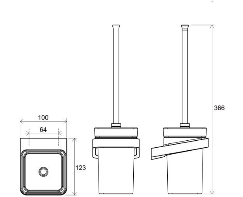 Ravak 10° Гарнитур с ершиком, хром TD 410.00