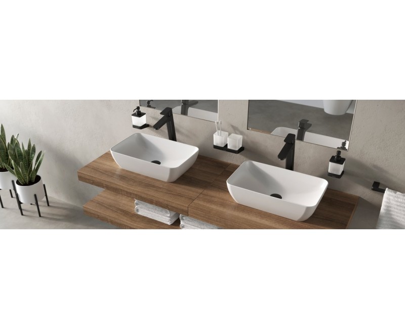 RAVAK 10° Free Black Paaugstināts izlietnes jaucējkrāns TD F 015.20