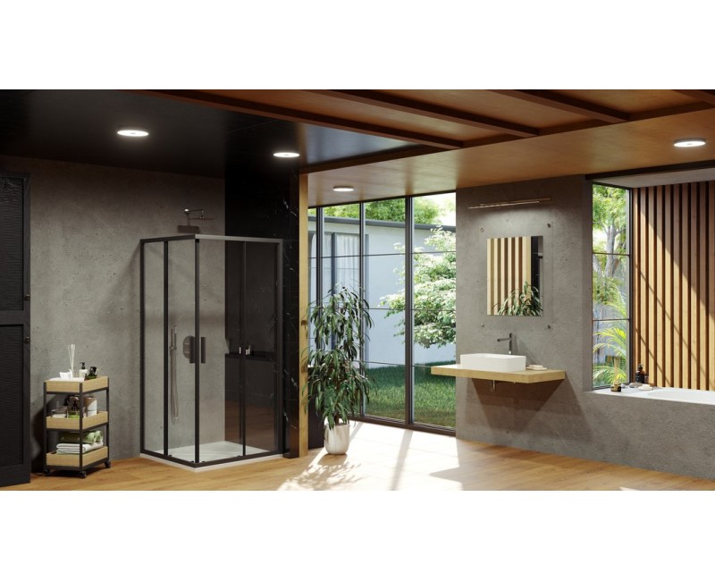 RAVAK Душевой уголок квадратный BLSRV2 90x90 cm, черный