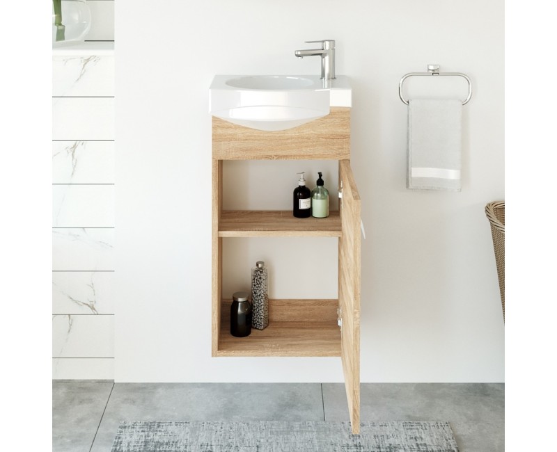 Izlietnes skapītis Riva SA 40-11 (Bez Izlietnes) Sonomas Ozols