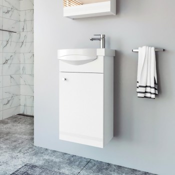 Izlietnes skapītis Riva SA 40, Balts (Bez Izlietnes)