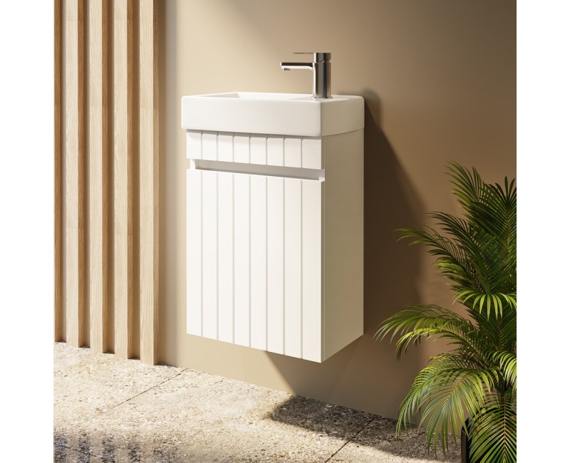 Шкаф для ванной комнаты с раковиной Riva SA 40G Белый Матовый