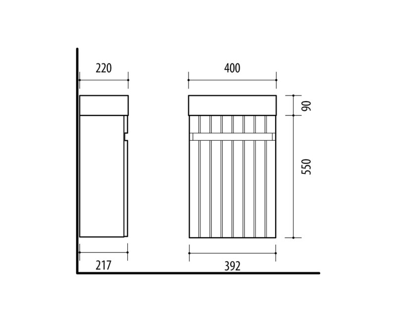 Шкаф для ванной комнаты с раковиной Riva SA 40G Белый Матовый